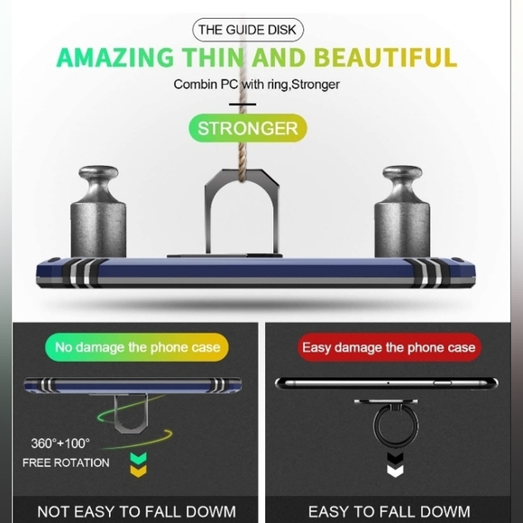 Gritup Metal Ring Kickstand Armor Cover Phone Case for LG K40, LG Solo Rose Gold - Picture 6 of 10